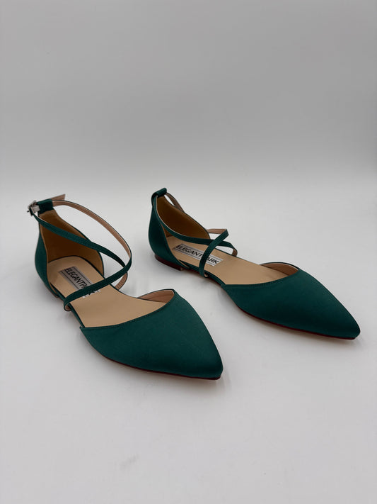 Shoes Flats By Clothes Mentor In Green, Size: 9