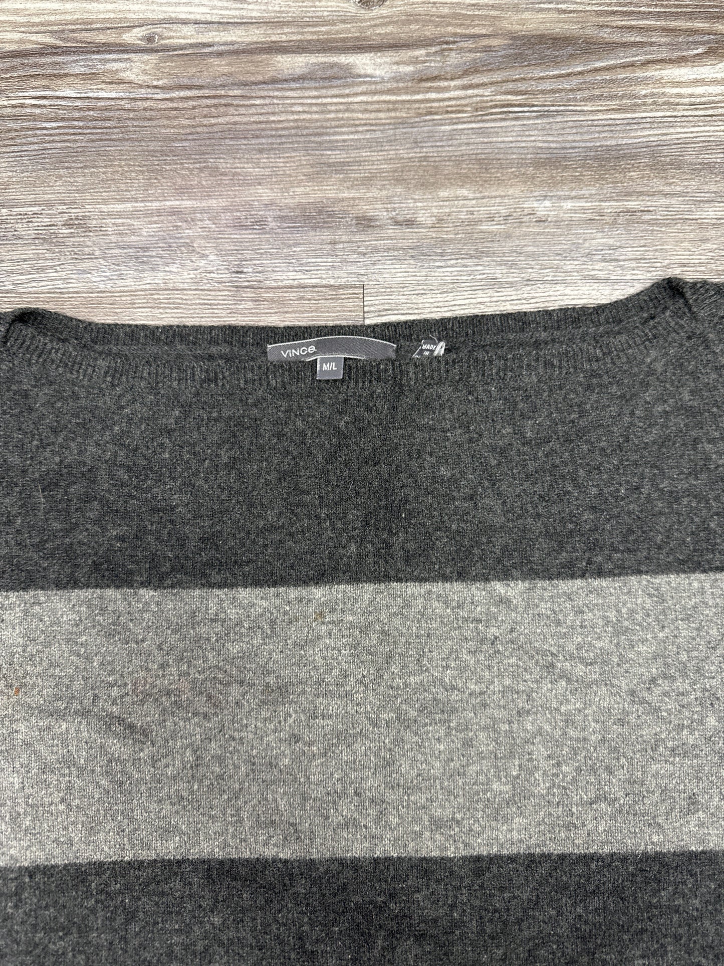 Sweater Cashmere By Vince In Grey, Size: M