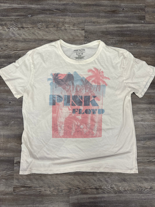 Top Short Sleeve By Pink Floyd In Cream, Size: Xl