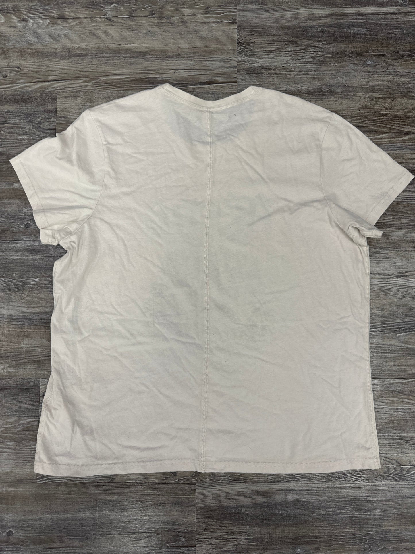 Top Short Sleeve By Abercrombie And Fitch In Tan, Size: Xl