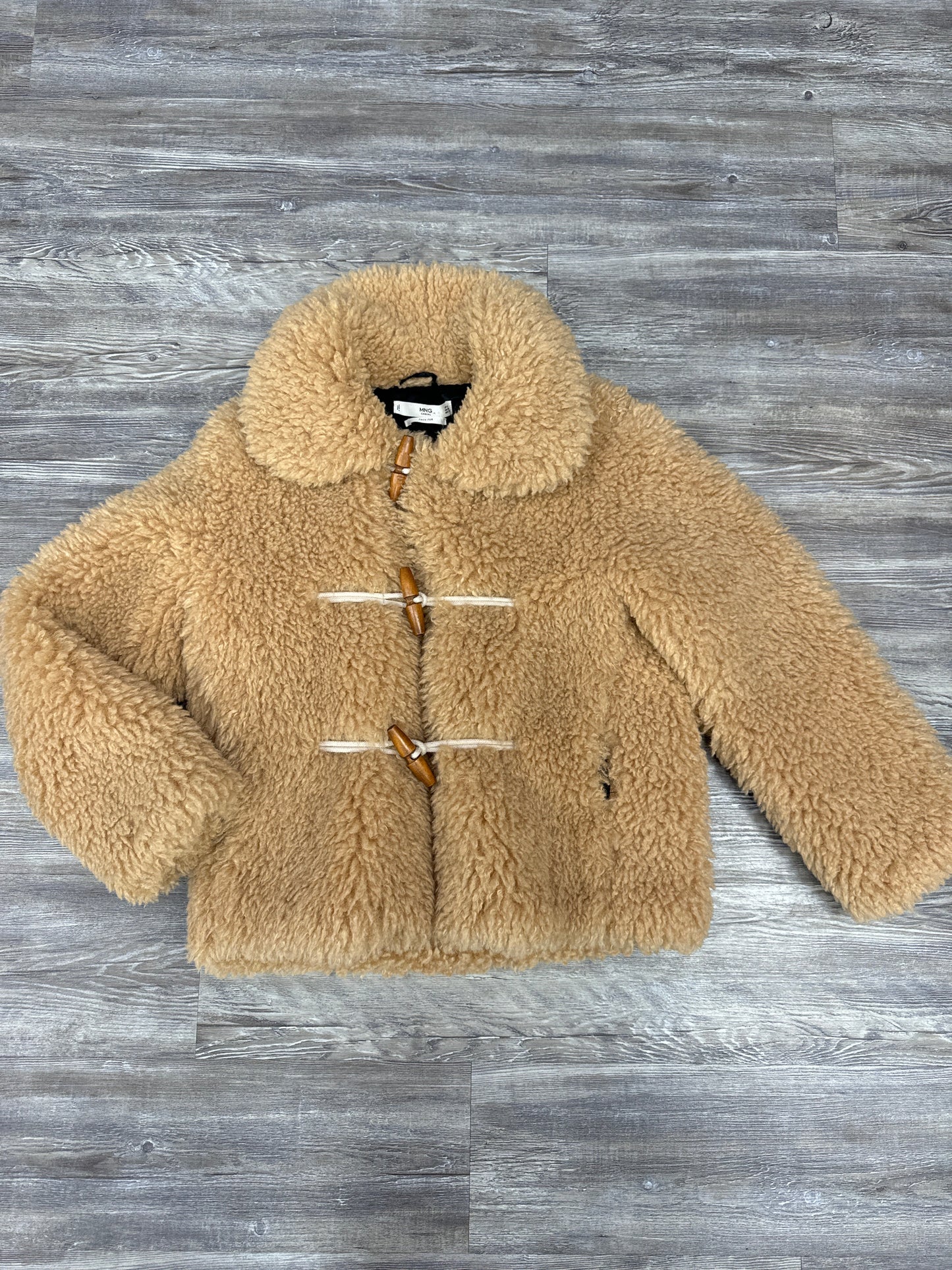 Jacket Faux Fur & Sherpa By Mng In Tan, Size: Xs