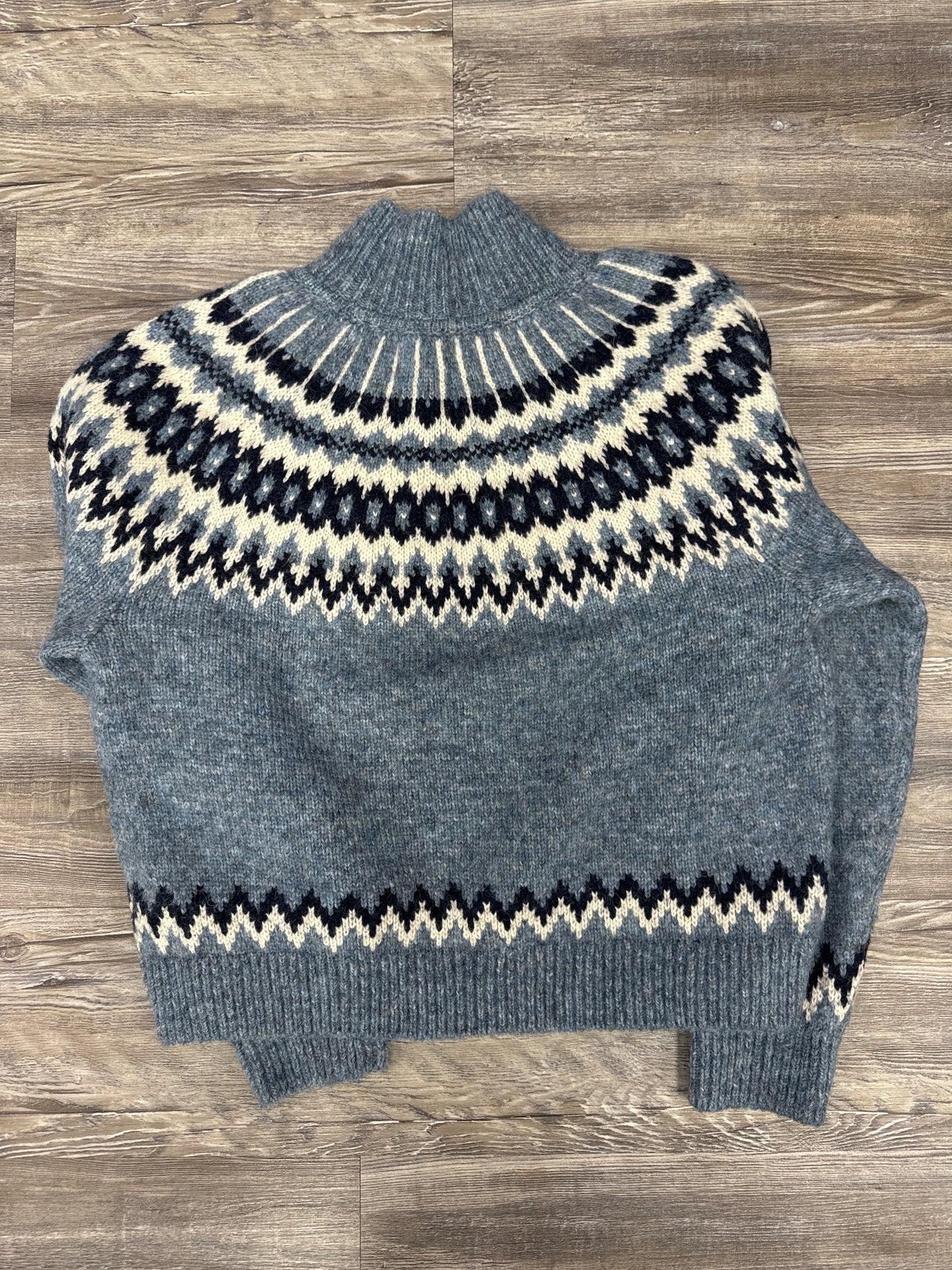 Sweater By Gap In Blue & Grey, Size: M