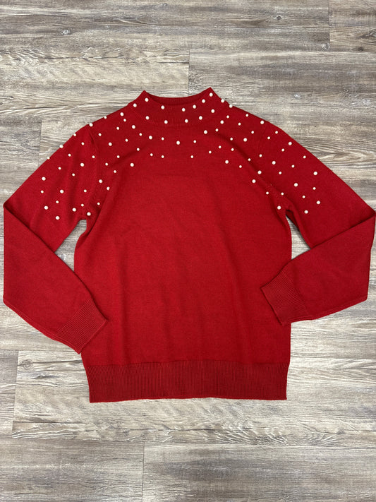 Sweater By Z Studio In Red, Size: M