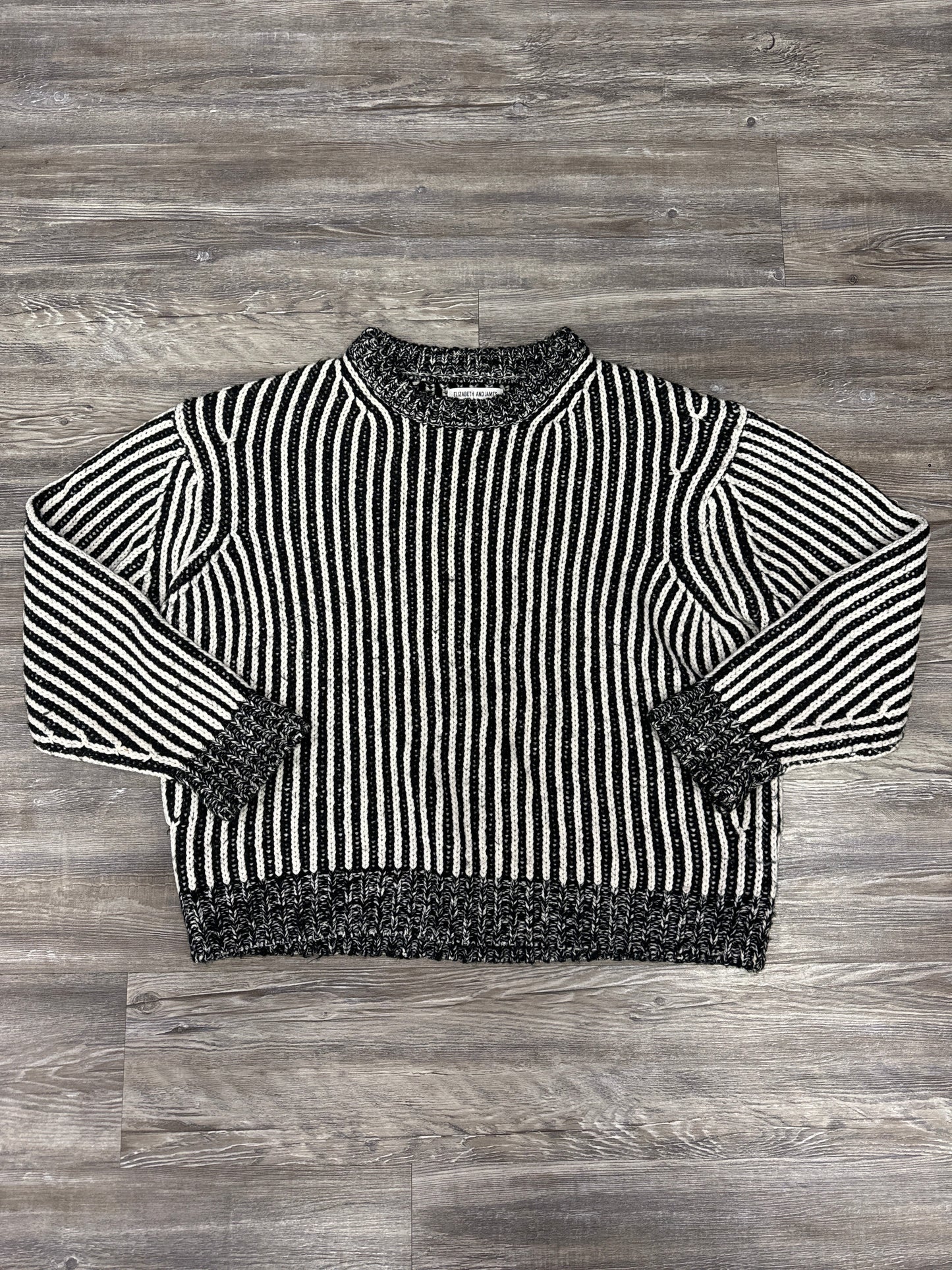 Sweater By Elizabeth And James In Black & Cream, Size: Xl