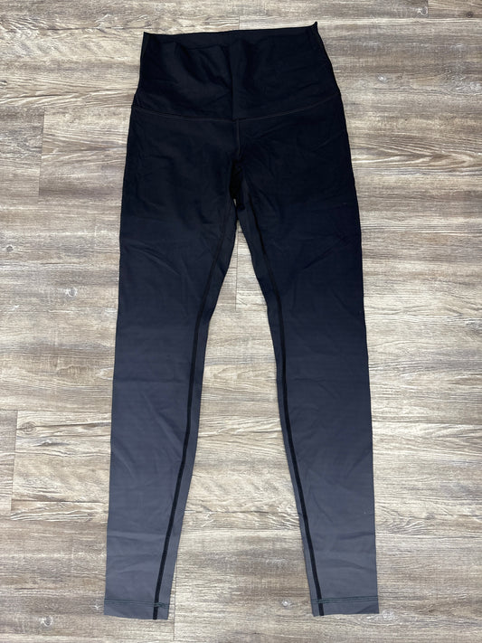 Athletic Leggings By Lululemon In Black & Grey, Size: 8