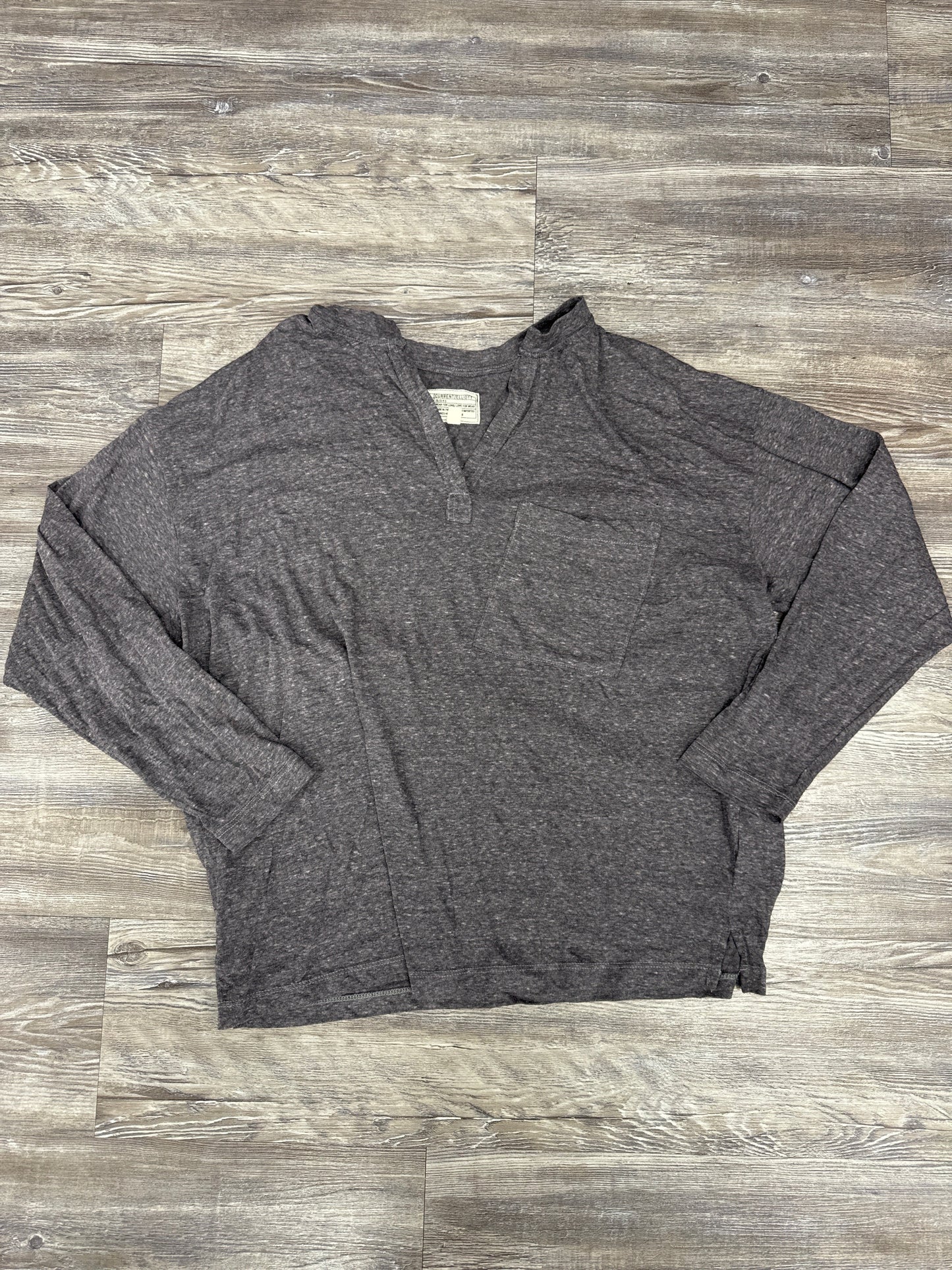 Top Long Sleeve By Current/elliott In Grey, Size: M