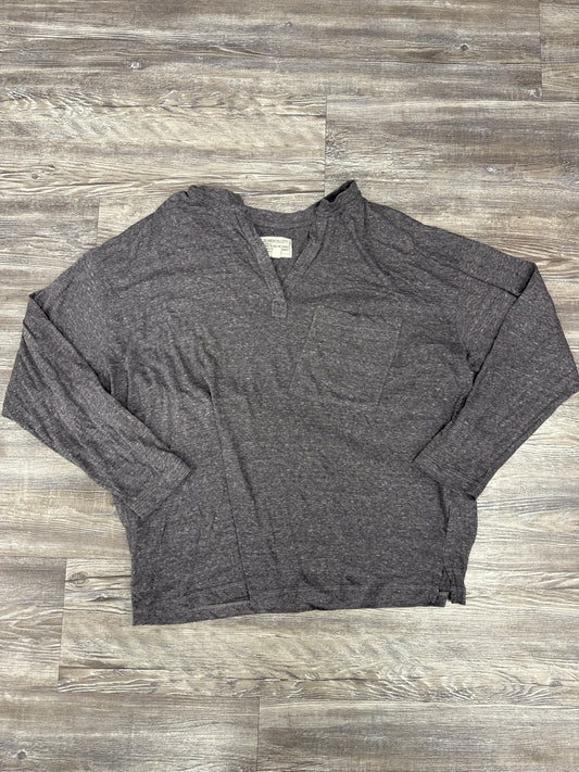 Top Long Sleeve By Current/elliott In Grey, Size: M