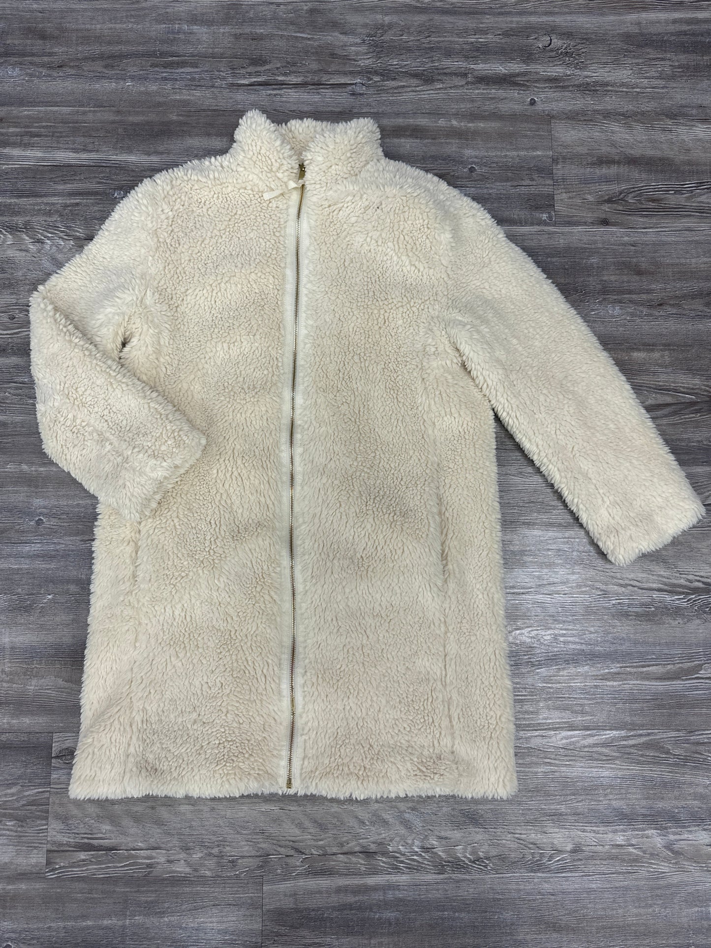 Coat Faux Fur & Sherpa By Gap In Cream, Size: S