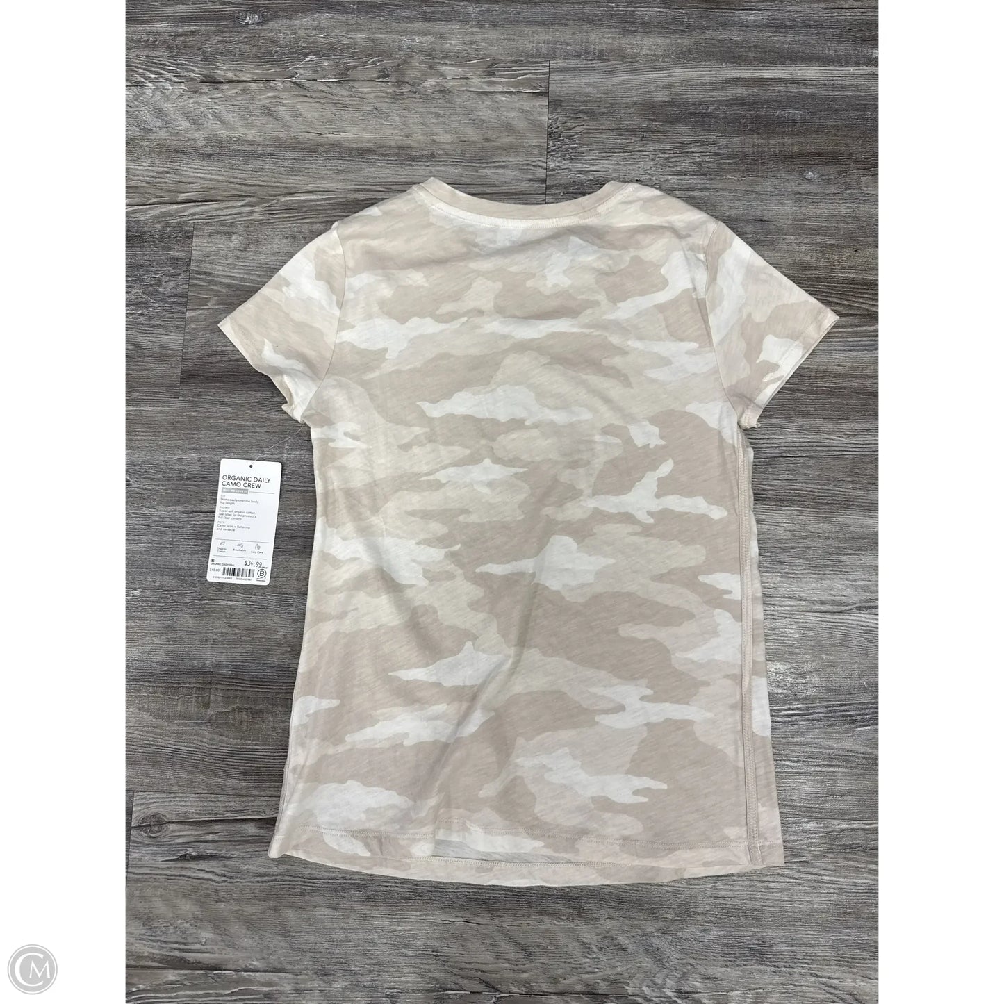 Athletic Top Short Sleeve By Athleta In Camouflage Print, Size: S