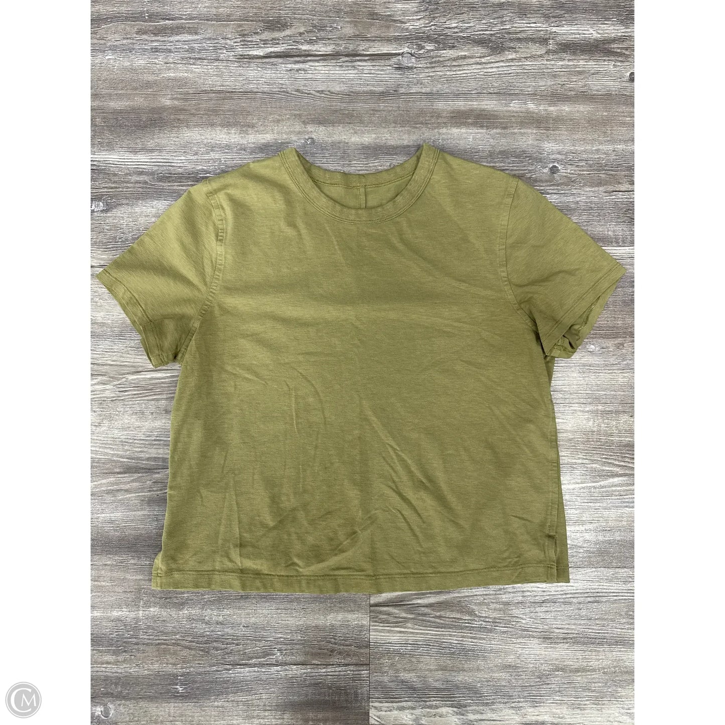 Athletic Top Short Sleeve By Lululemon In Green, Size: S