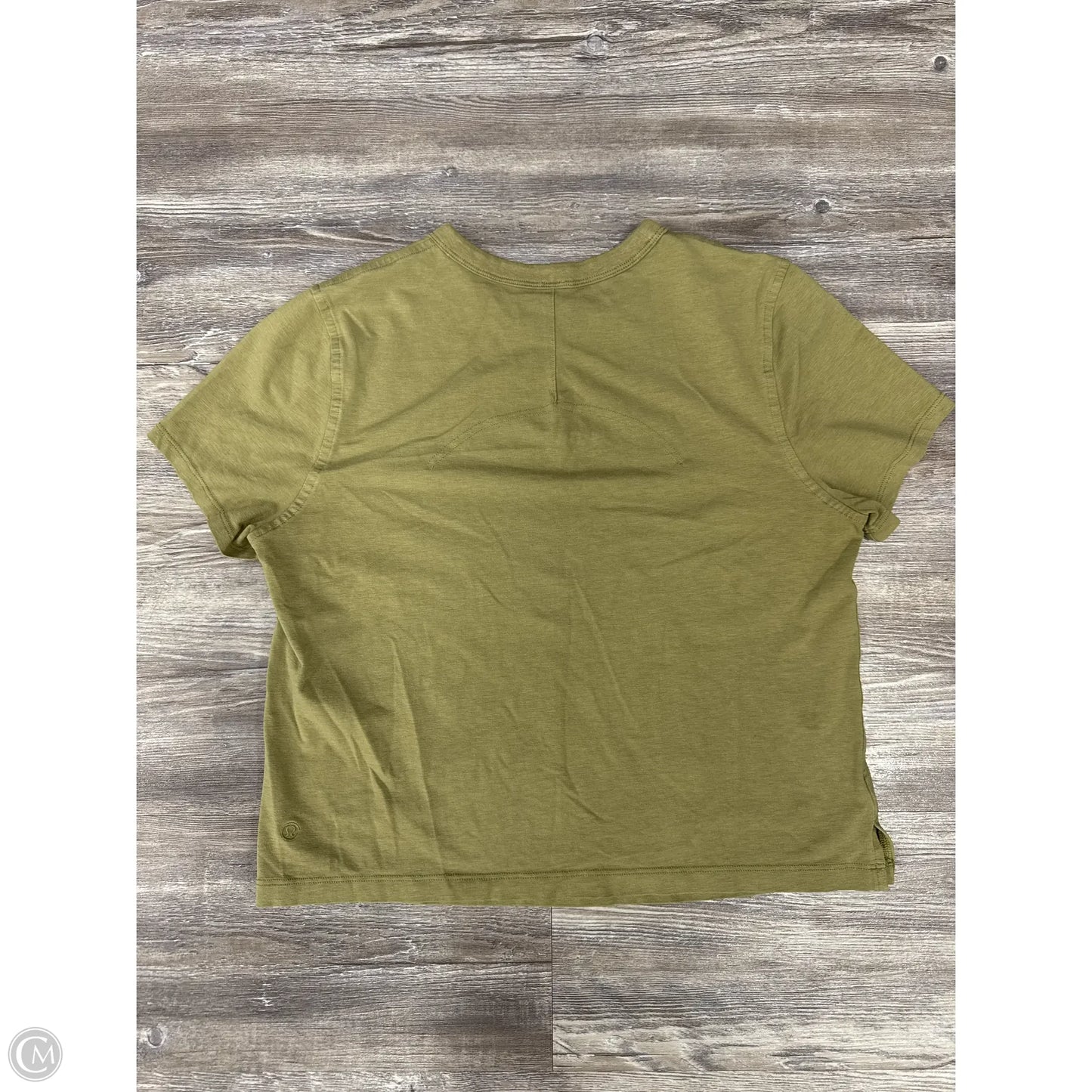 Athletic Top Short Sleeve By Lululemon In Green, Size: S