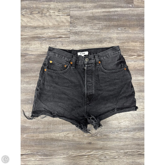 Shorts By RE/DONE In Black Denim, Size: 4