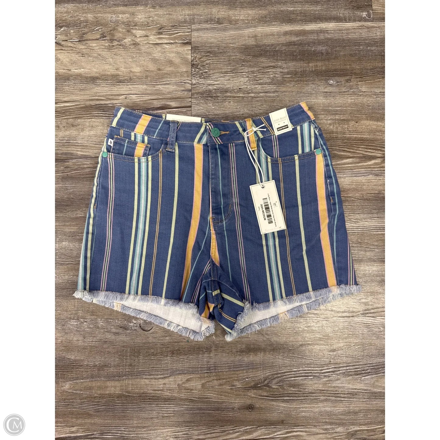 Shorts By Judy Blue In Blue & Yellow, Size: M