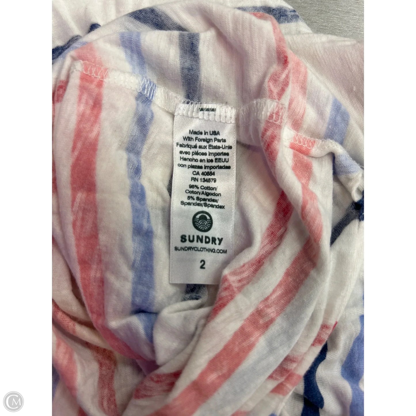 Dress Casual Maxi By Sundry In Blue Red & White, Size: M