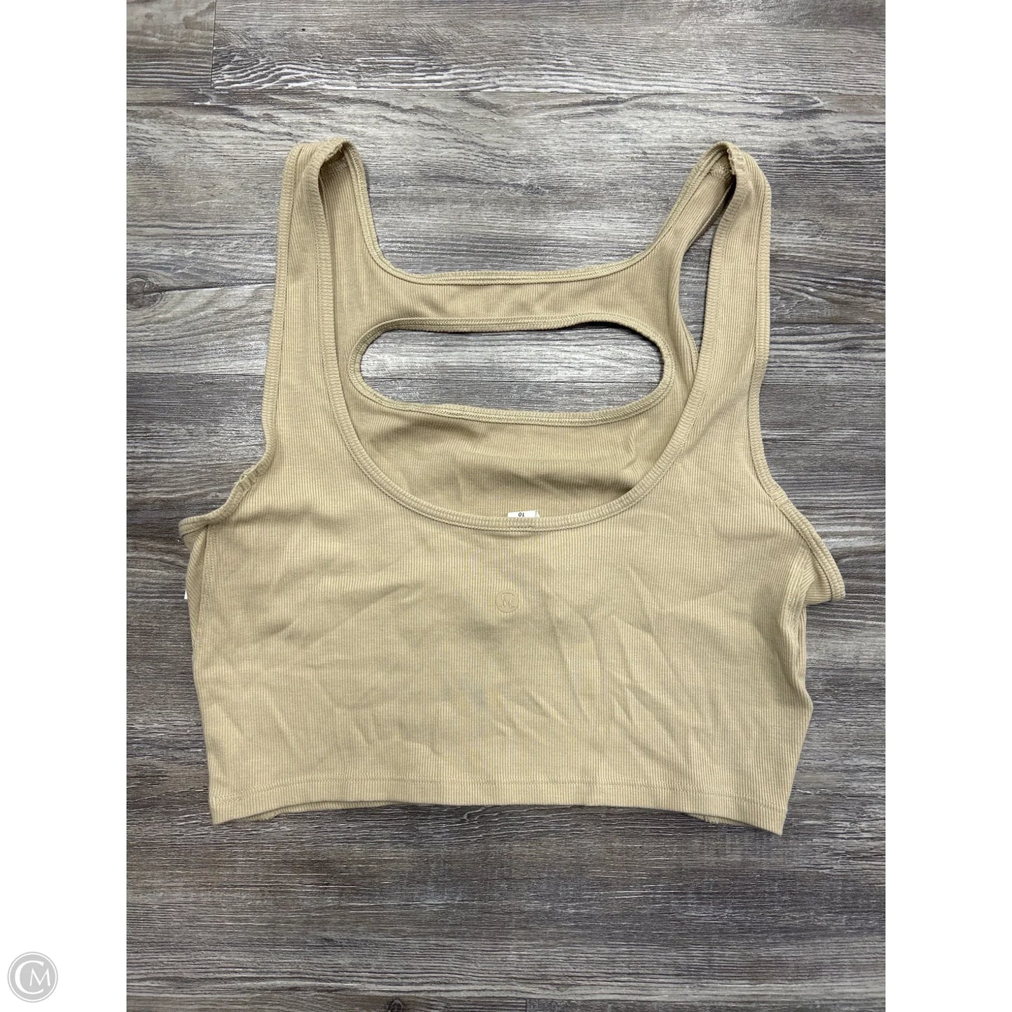 Athletic Tank Top By Lululemon In Tan, Size: 10