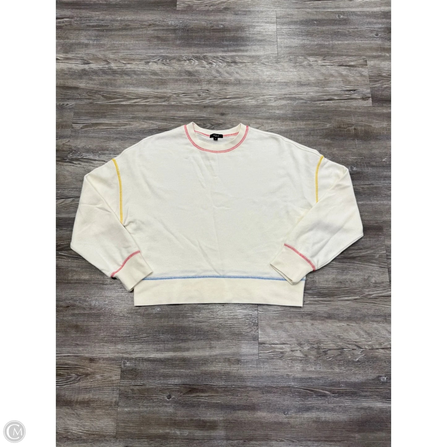 Sweatshirt Crewneck By Rails In Cream & Red, Size: Xs