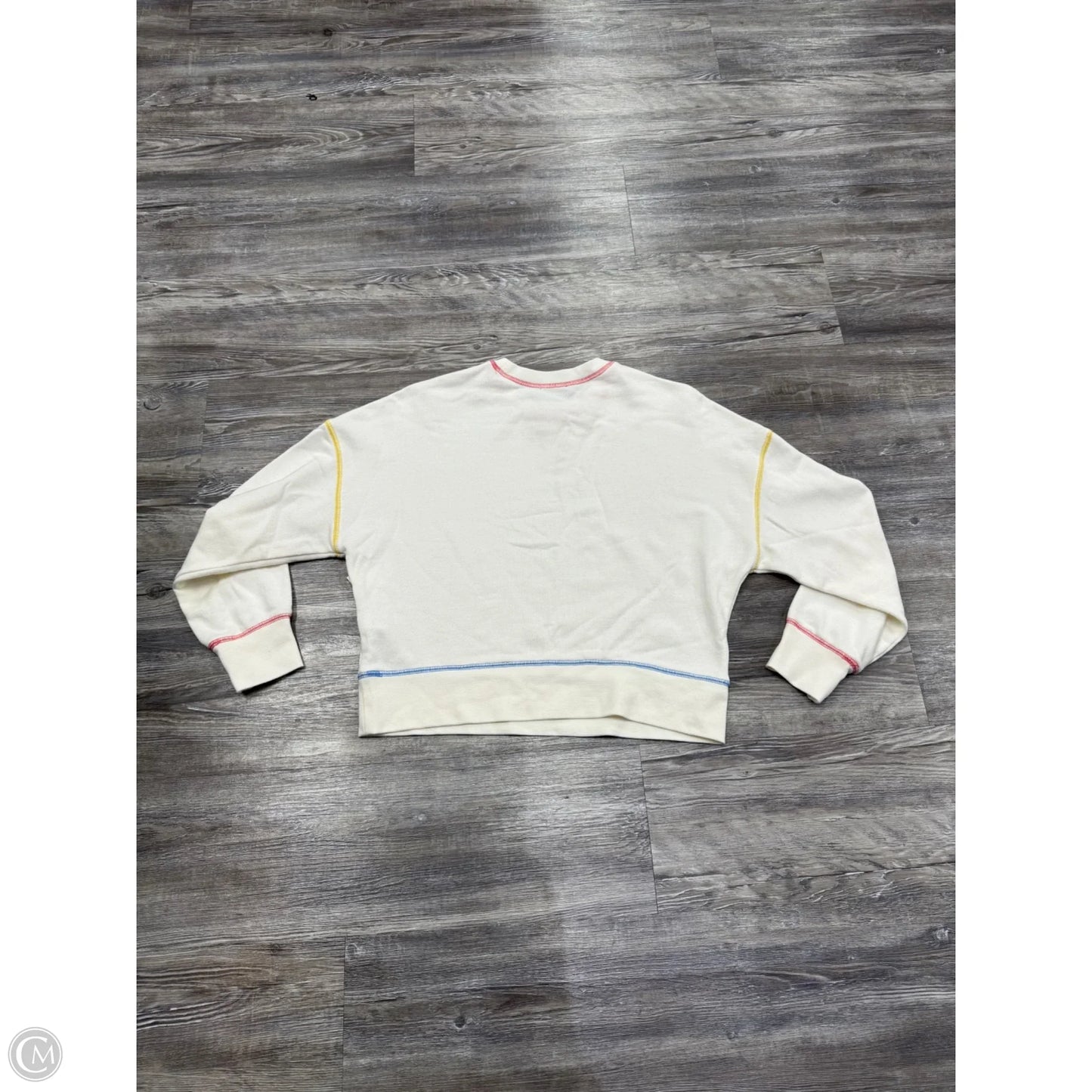 Sweatshirt Crewneck By Rails In Cream & Red, Size: Xs