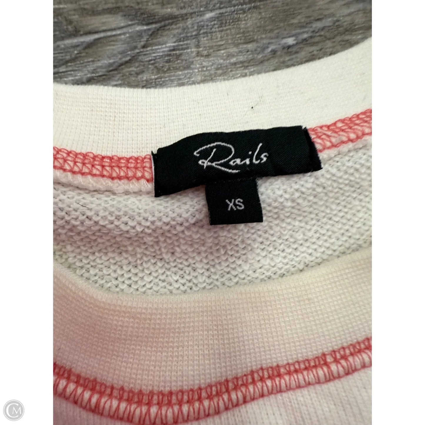 Sweatshirt Crewneck By Rails In Cream & Red, Size: Xs