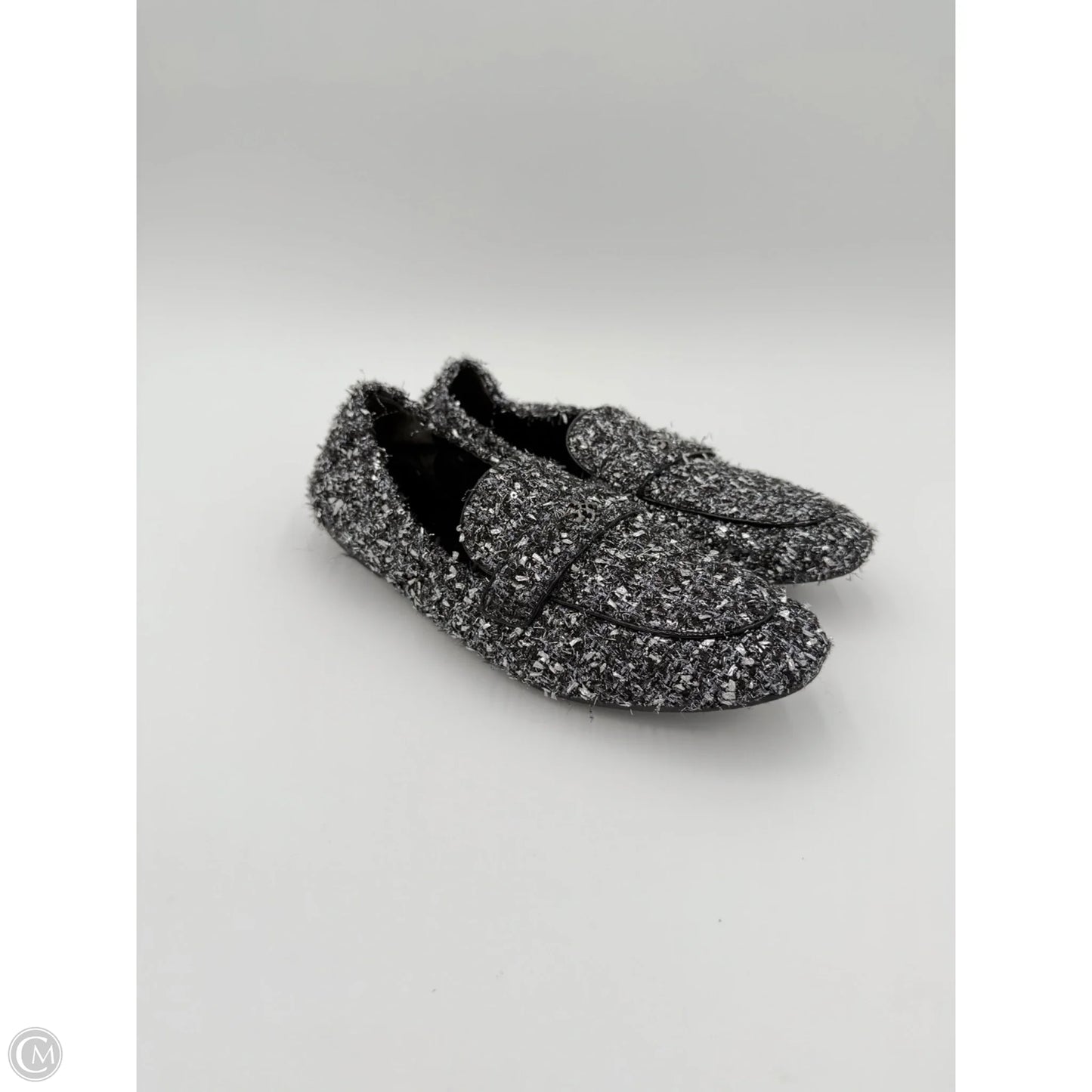 Shoes Designer By Tory Burch In Black & Silver, Size: 9