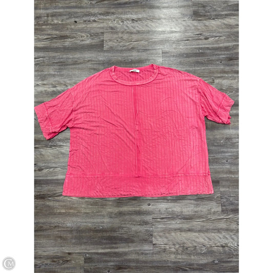 Top Long Sleeve By Zenana Outfitters In Pink, Size: 2x