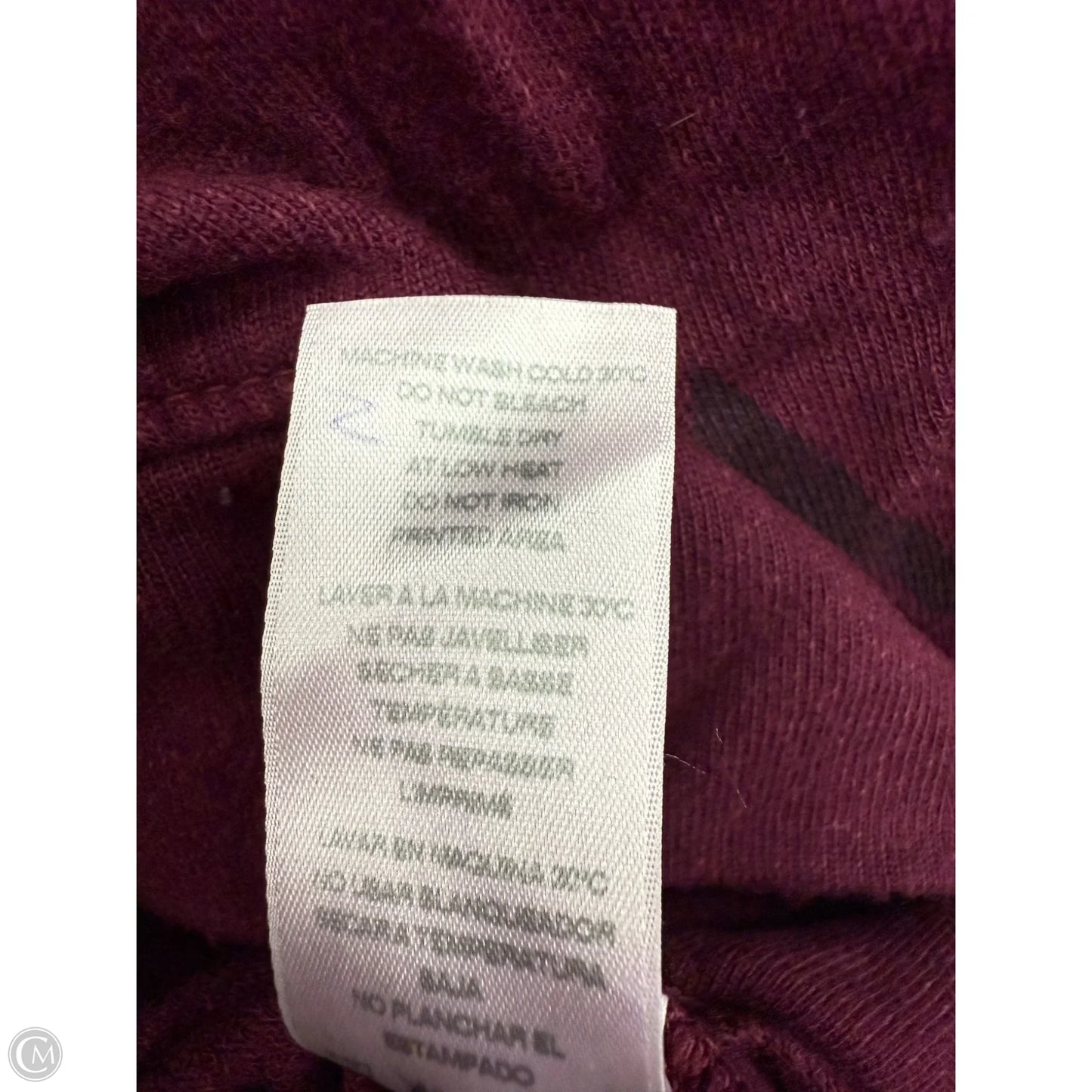 Sweatshirt Crewneck By Sundry In Maroon, Size: M