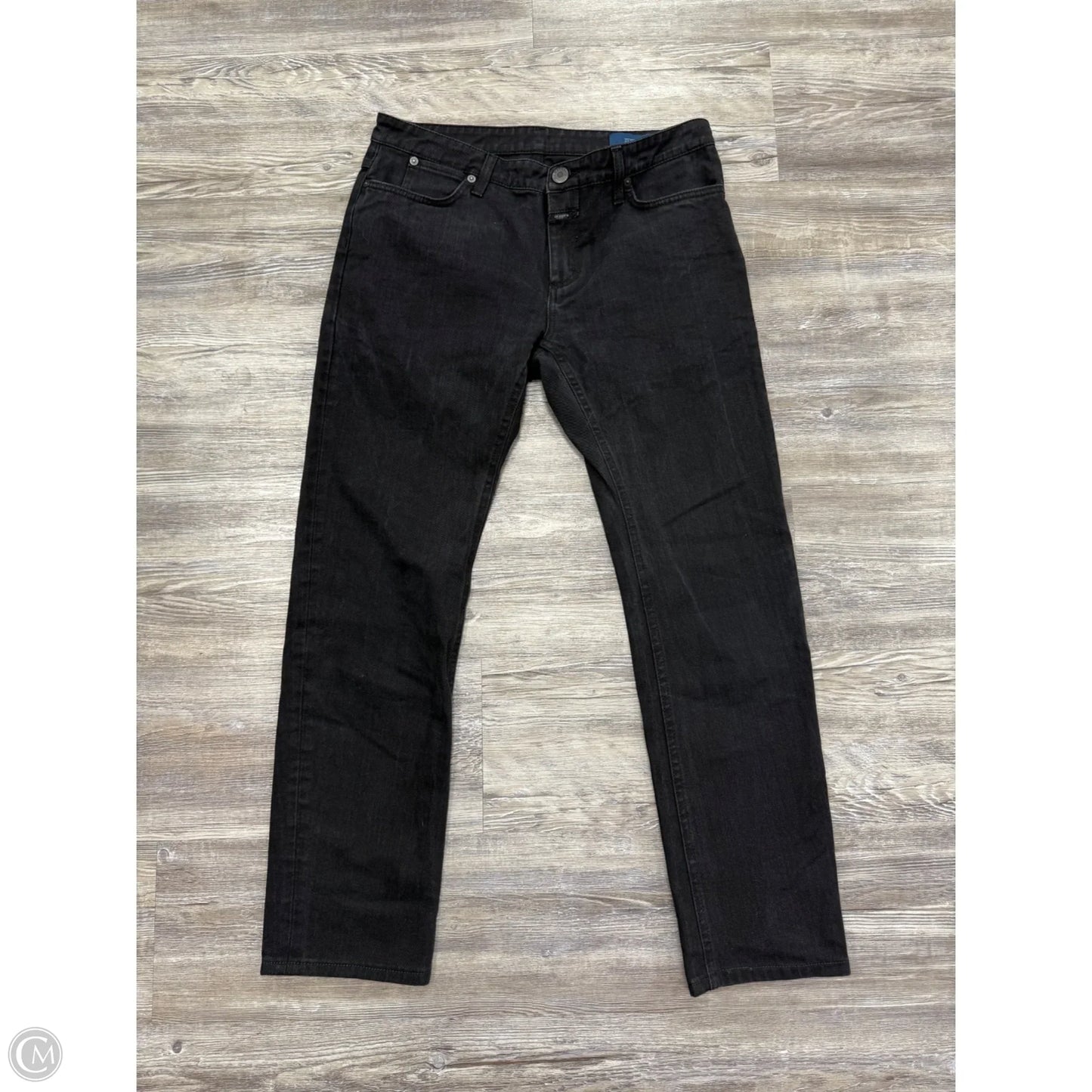 Jeans Straight By Closed In Black Denim, Size: 8