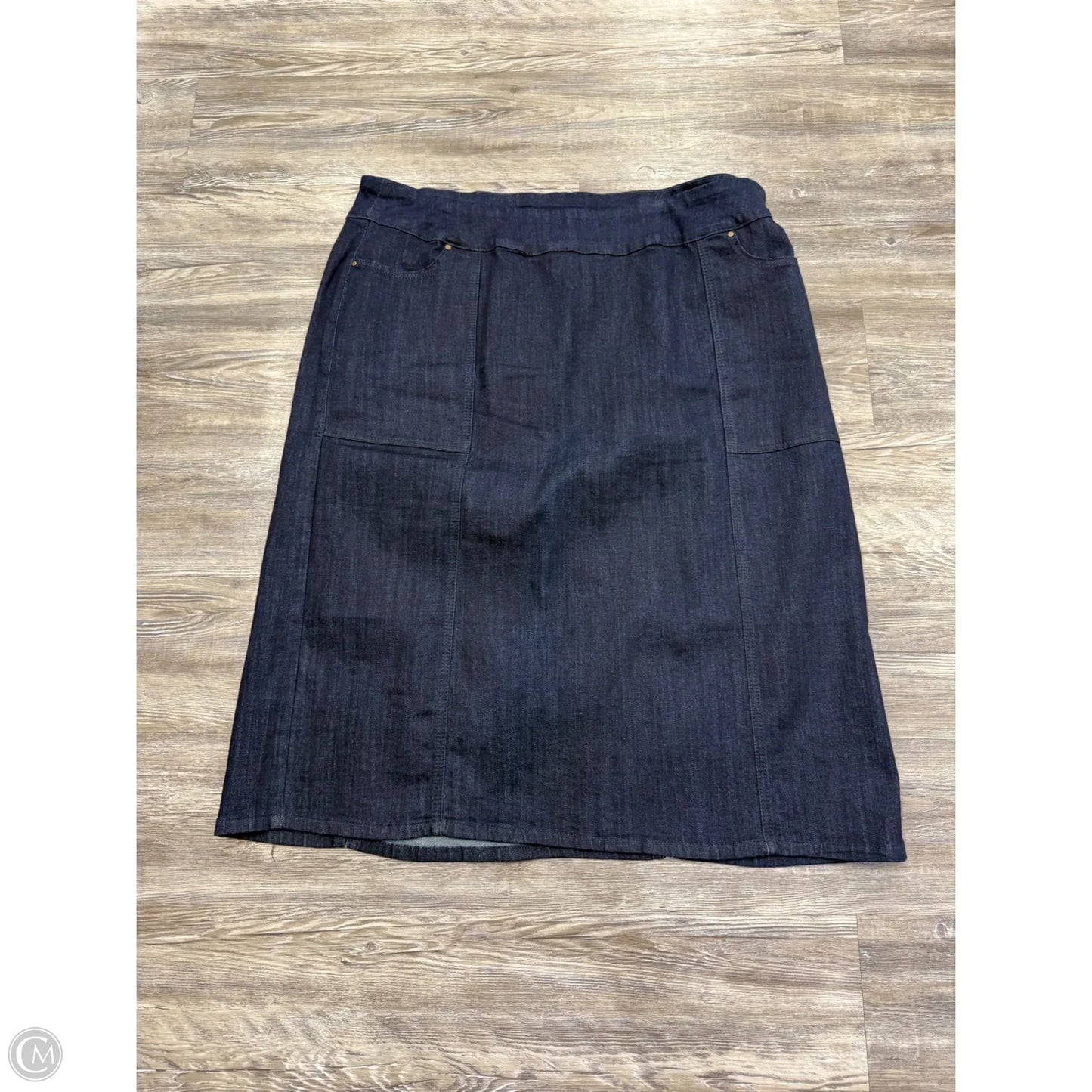 Skirt Midi By Cj Banks In Blue Denim, Size: 22