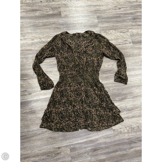 Dress Casual Short By Rails In Green & Tan, Size: L