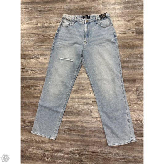 Jeans Straight By Hollister In Blue Denim, Size: 14
