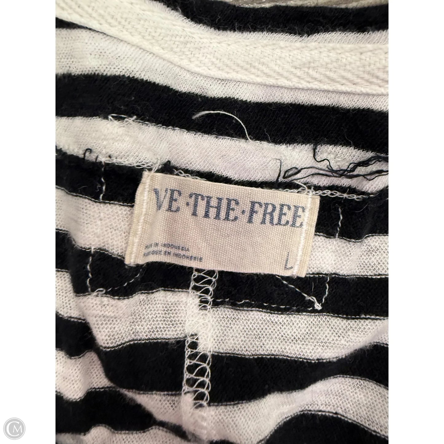 Top Short Sleeve Basic By We The Free In Black & White, Size: Xl