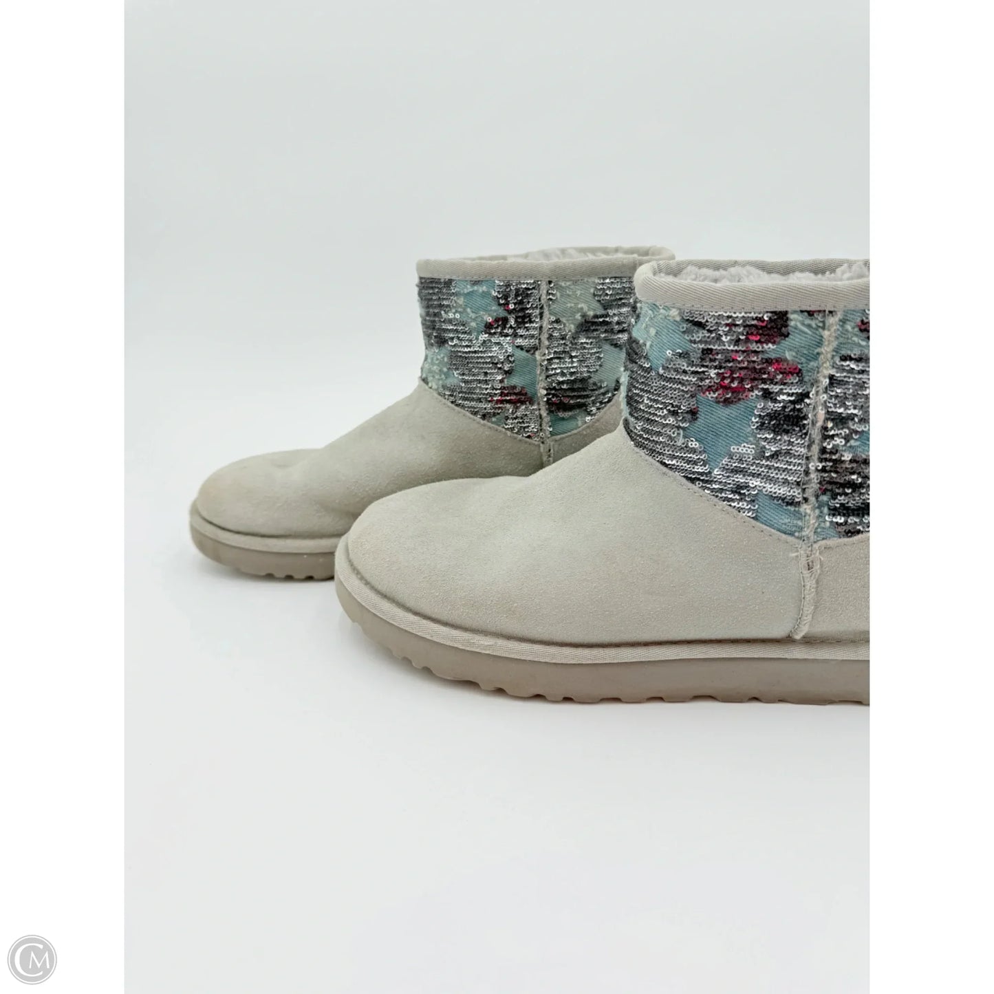 Boots Designer By Ugg In Grey, Size: 9