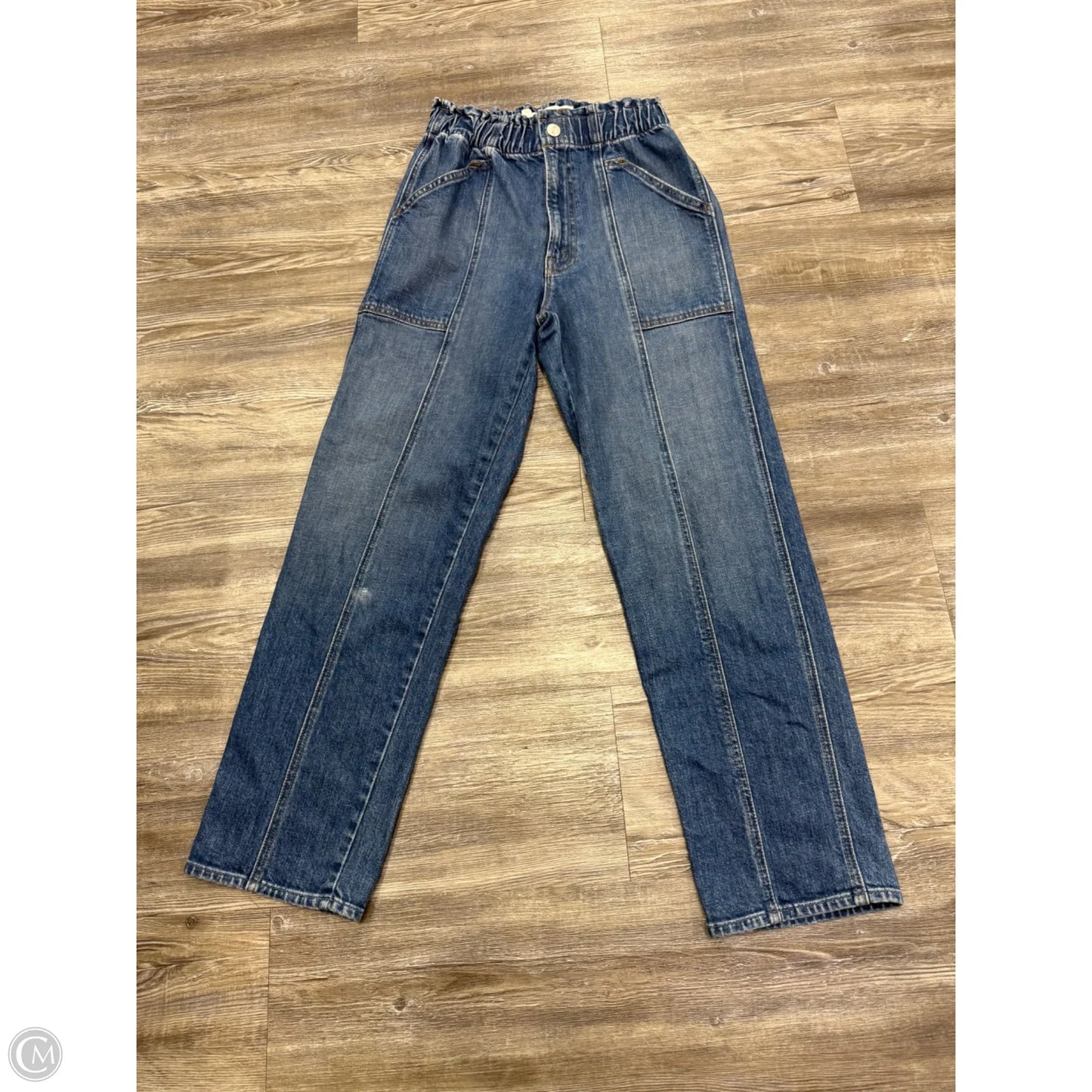 Jeans Straight By Mother Jeans In Blue Denim, Size: 2