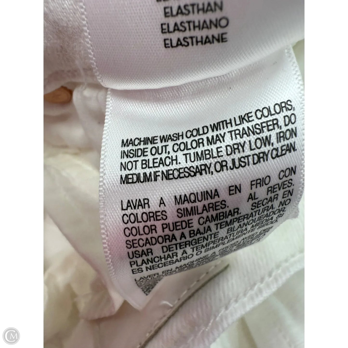 Jeans Straight By Mother Jeans In White Denim, Size: 4