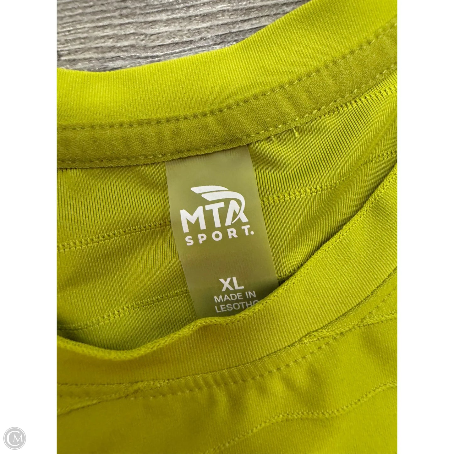 Athletic Top Short Sleeve By Mta Pro In Chartreuse, Size: Xl