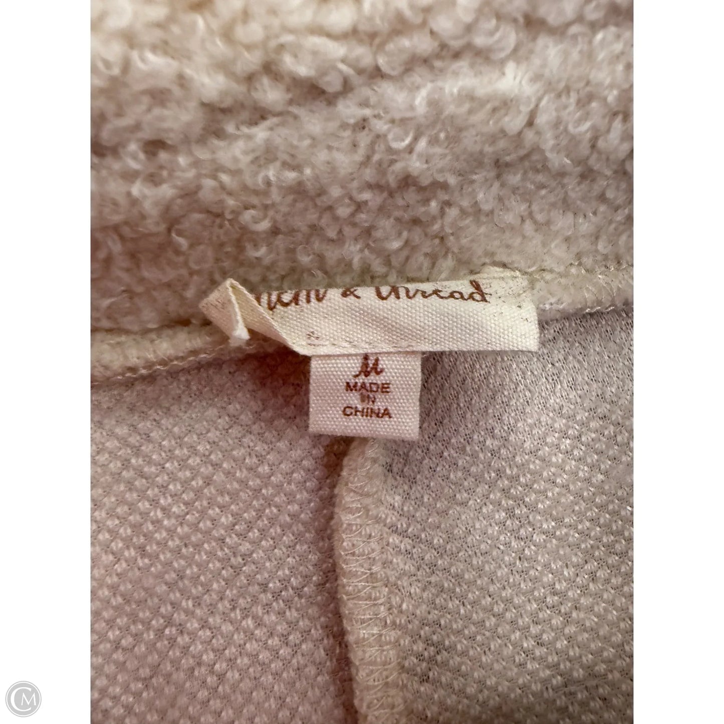 Jacket Faux Fur & Sherpa By Hem & Thread In Grey & Tan, Size: M