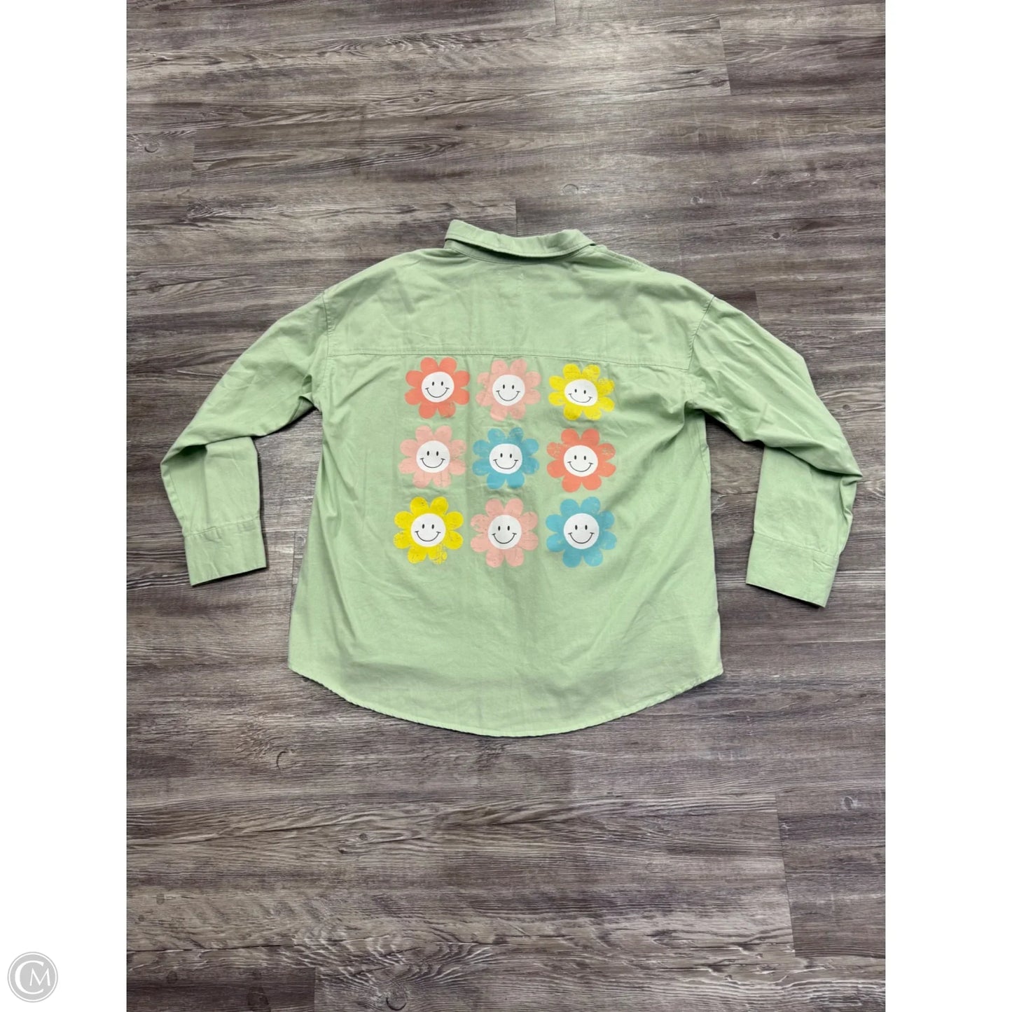 Jacket Shirt By Fantastic Fawn In Green, Size: S