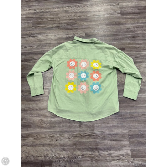 Jacket Shirt By Fantastic Fawn In Green, Size: S