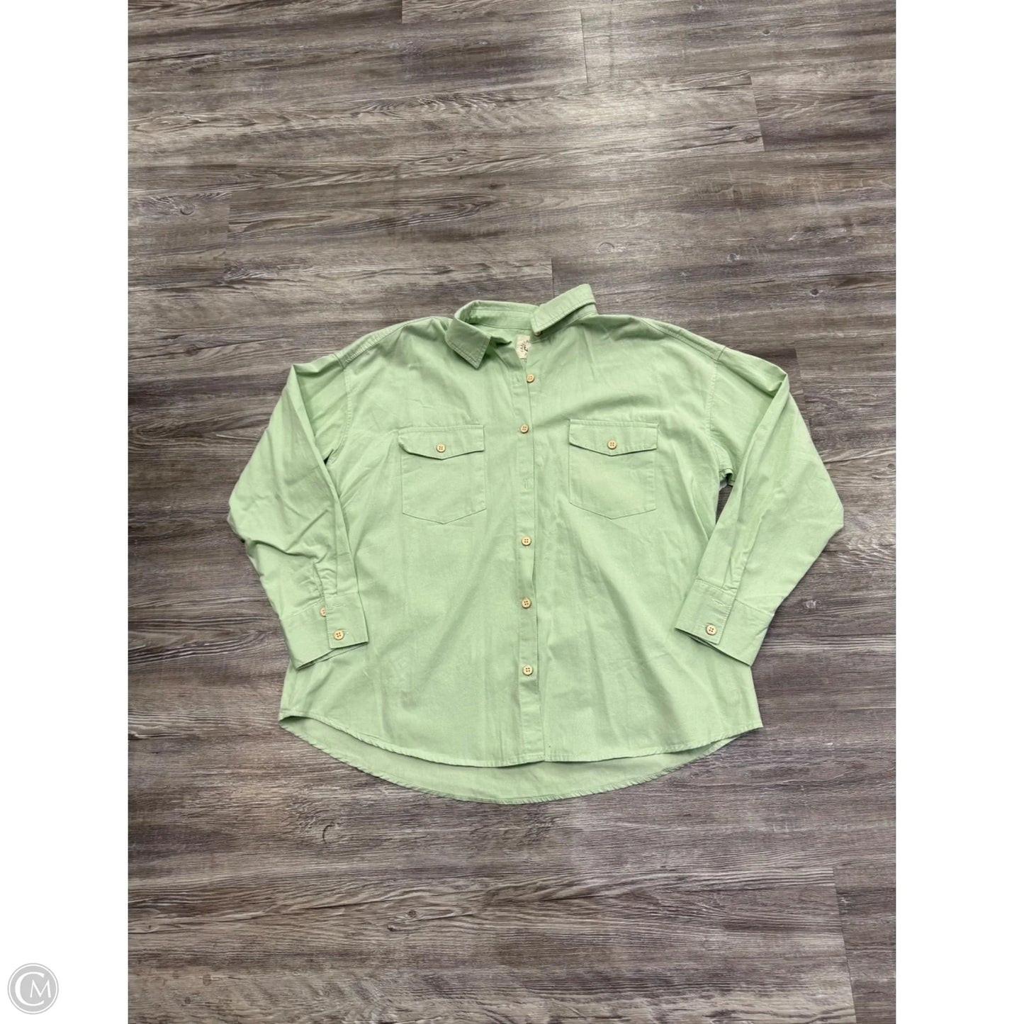 Jacket Shirt By Fantastic Fawn In Green, Size: S