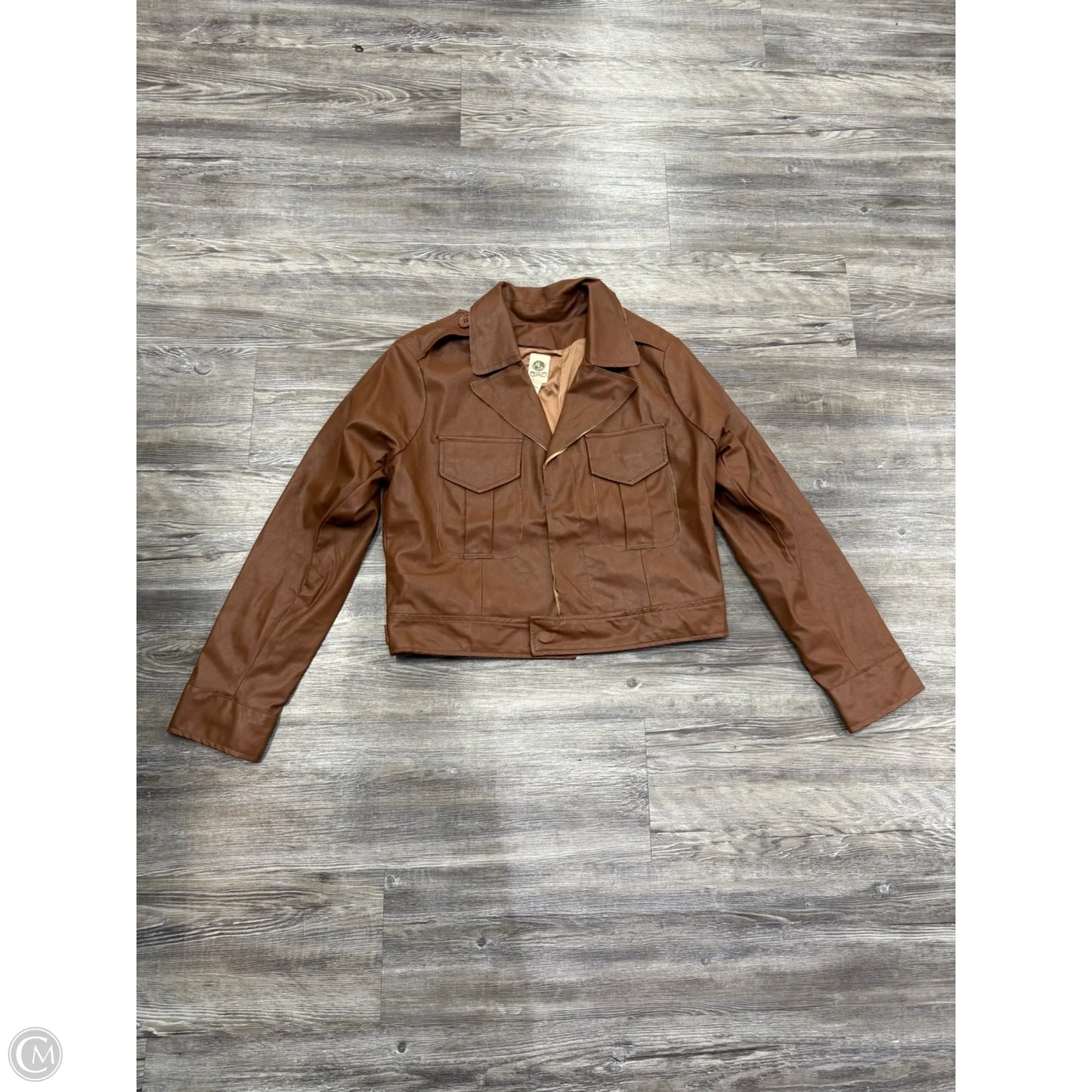 Jacket Moto By Tiny In Brown, Size: M