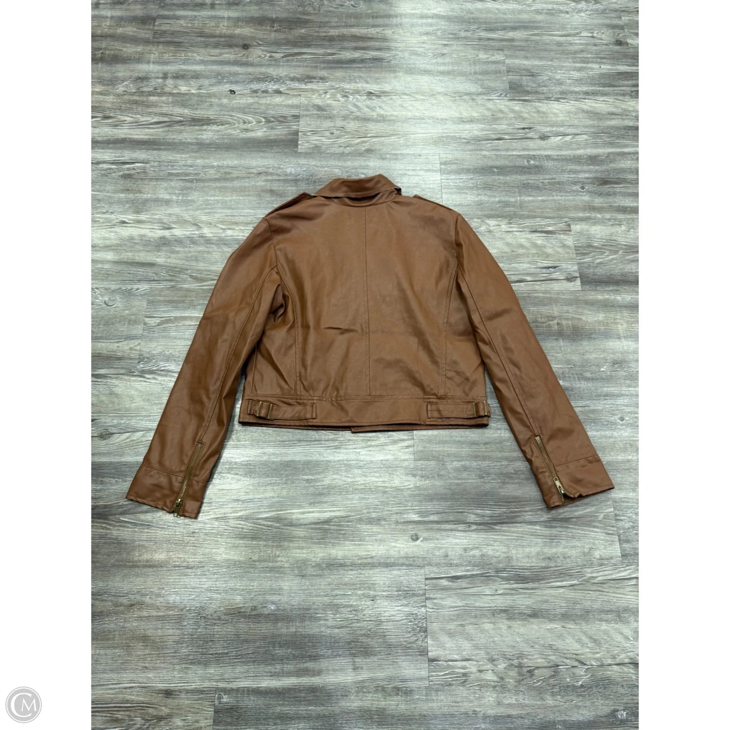 Jacket Moto By Tiny In Brown, Size: M