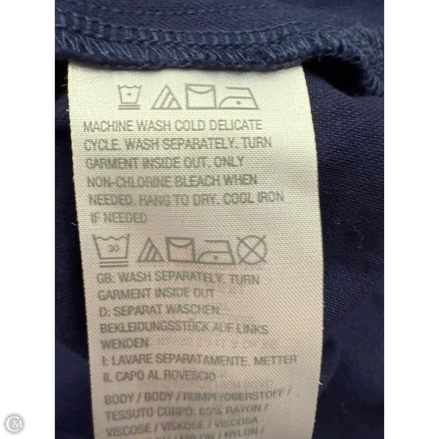 Top Long Sleeve By Belle By Kim Gravel In Navy, Size: Xl