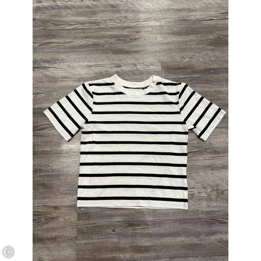 Top Short Sleeve Basic By French Connection In Striped Pattern, Size: M