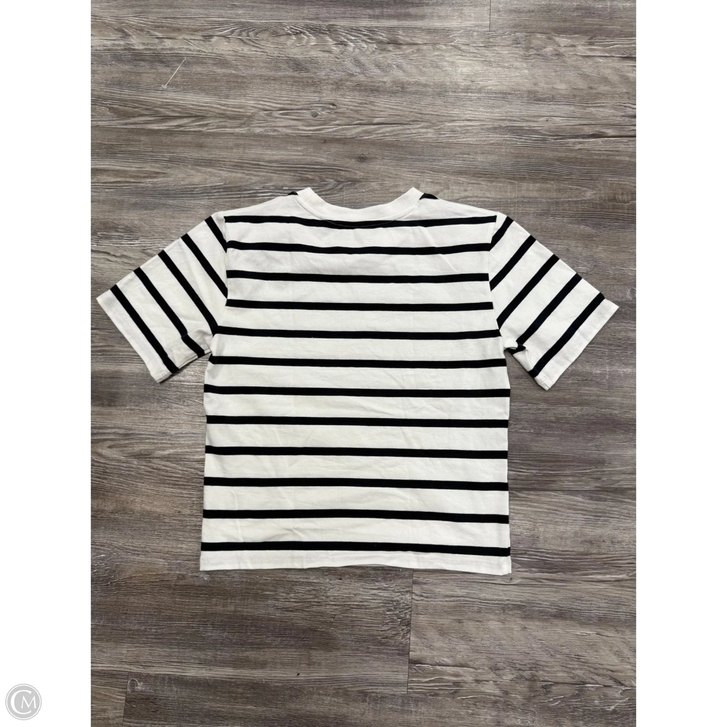 Top Short Sleeve Basic By French Connection In Striped Pattern, Size: M