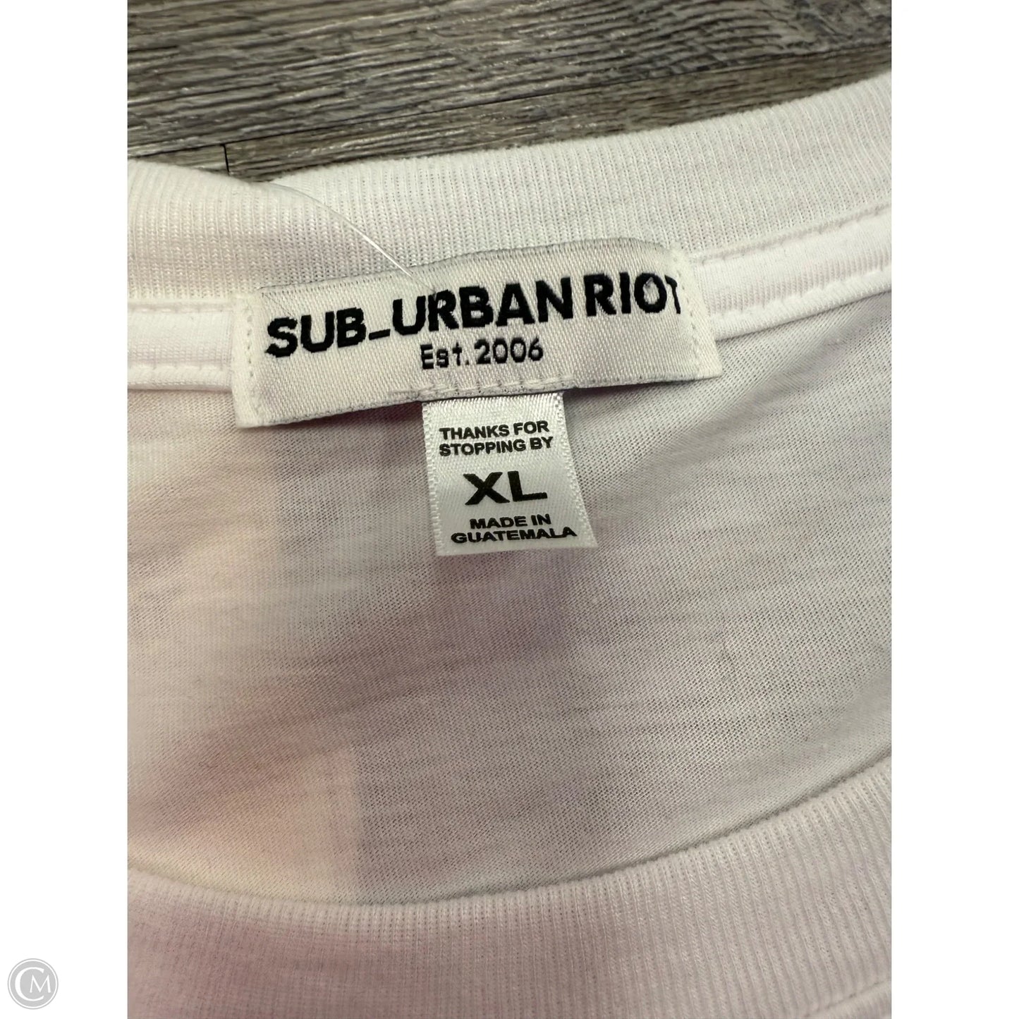 Top Short Sleeve By Sub-Urban Riot In Orange & White, Size: Xl