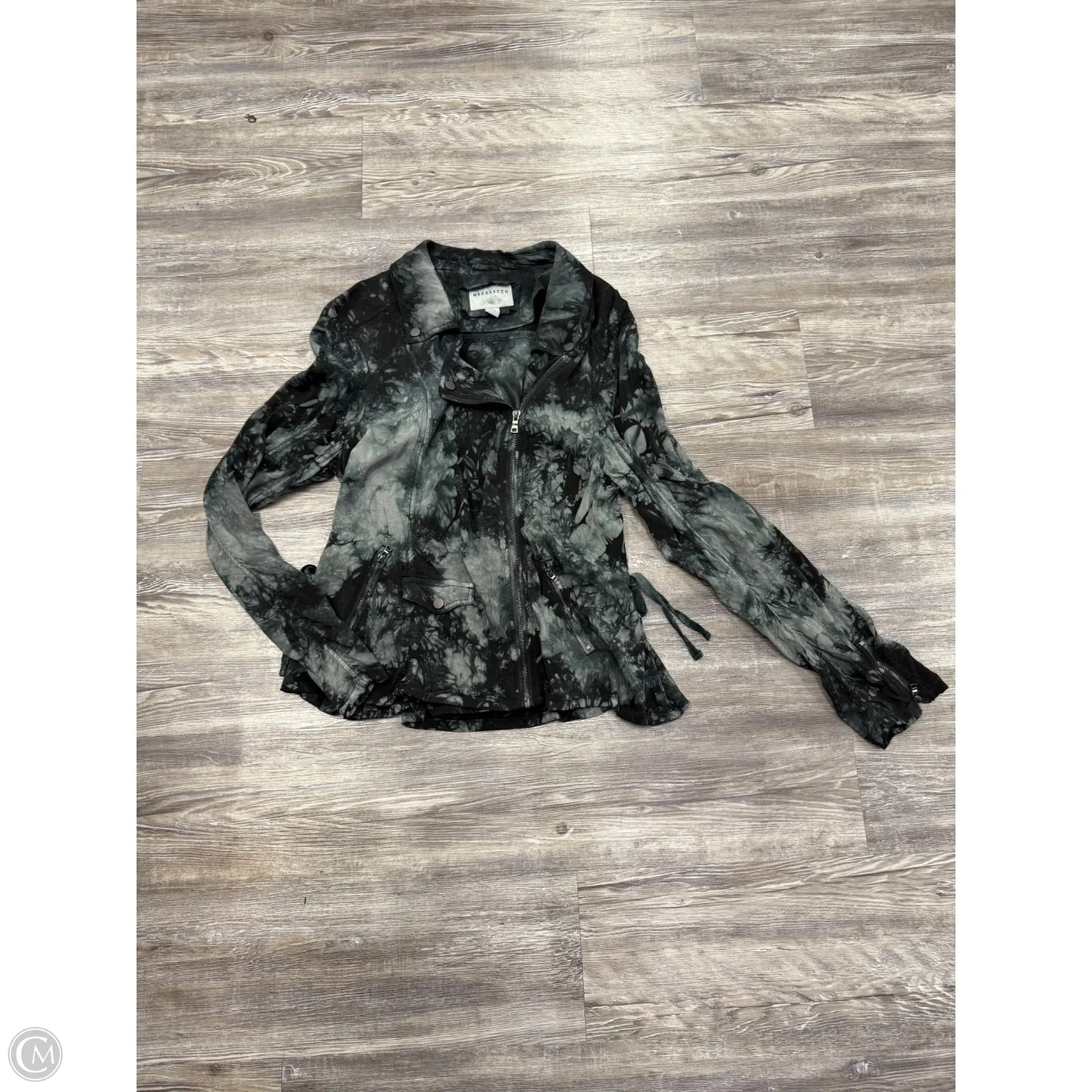 Jacket Moto By Marrakech In Tie Dye Print, Size: L