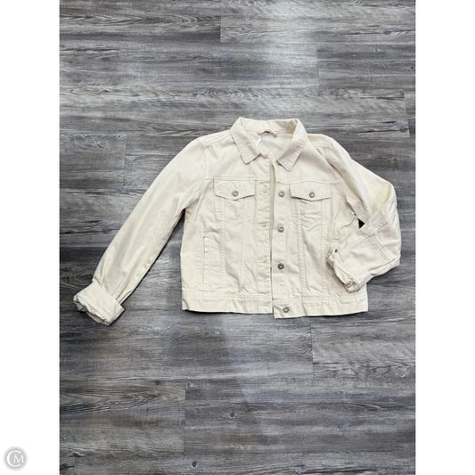 Jacket Denim By Free People In Cream Denim, Size: L