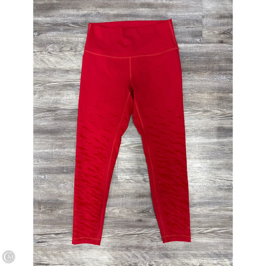 Athletic Leggings By Lululemon In Red, Size: 8