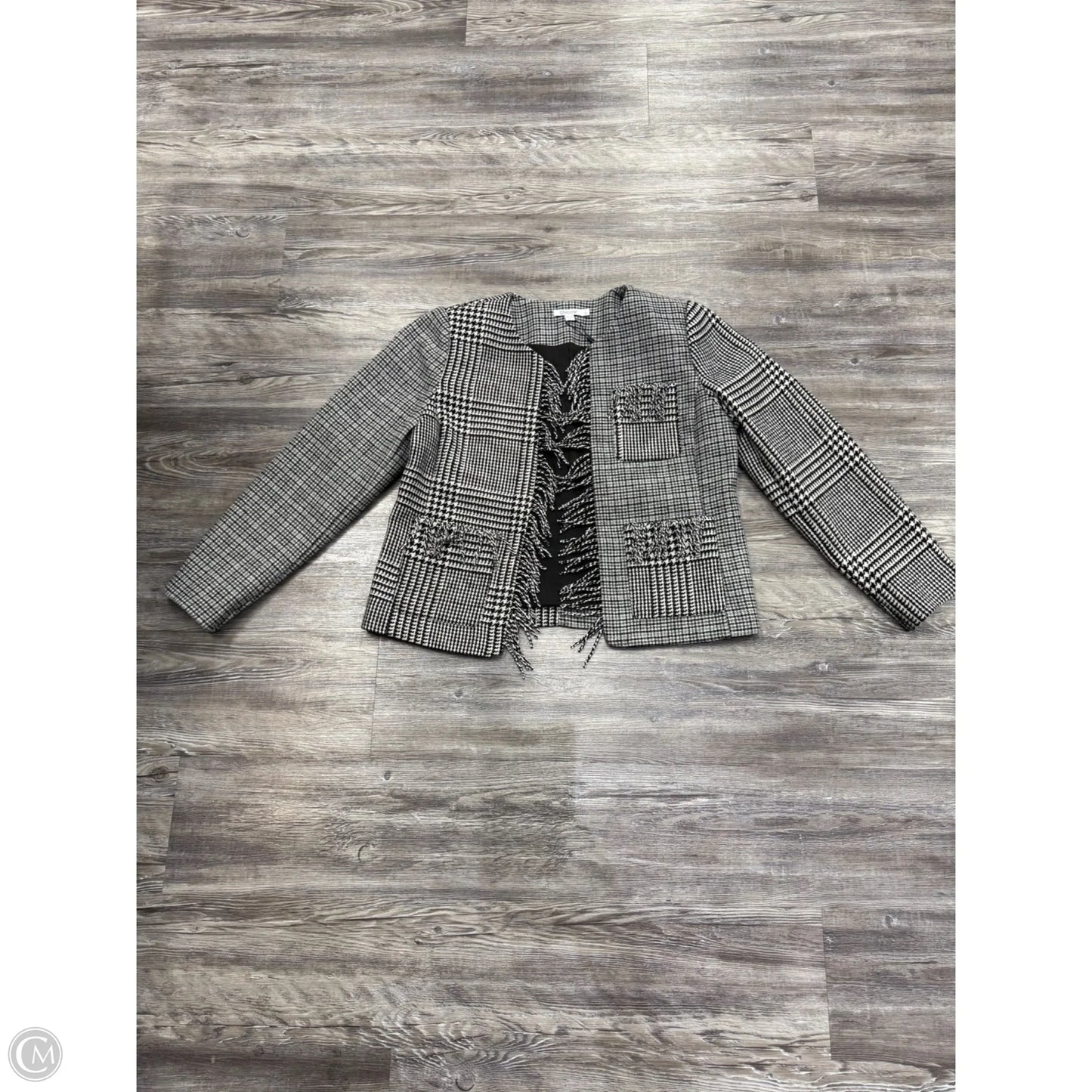 Jacket Other By Chicos In Black & White, Size: M