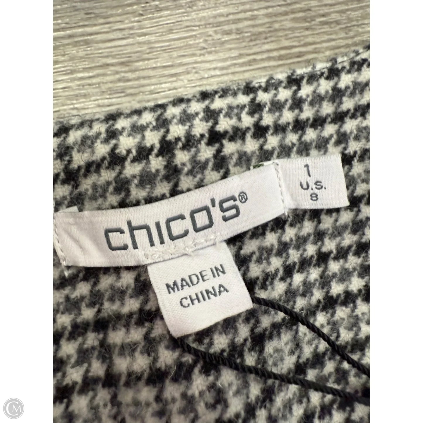 Jacket Other By Chicos In Black & White, Size: M