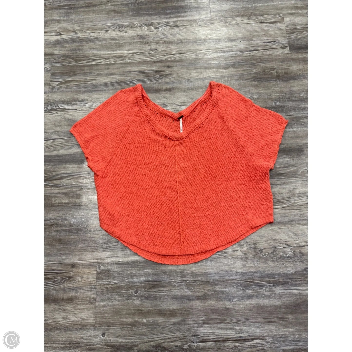 Sweater Short Sleeve By Free People In Coral, Size: M